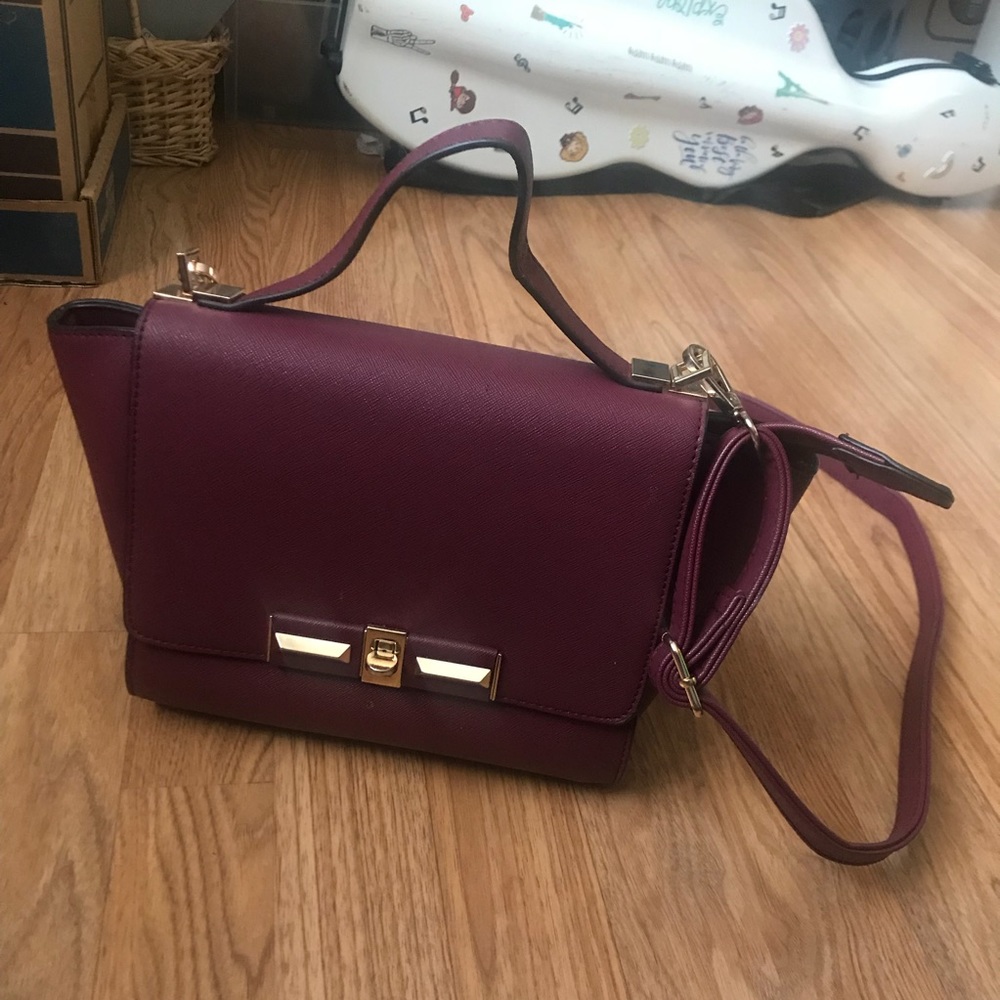 Purple Structured Purse - Picture 3 of 7